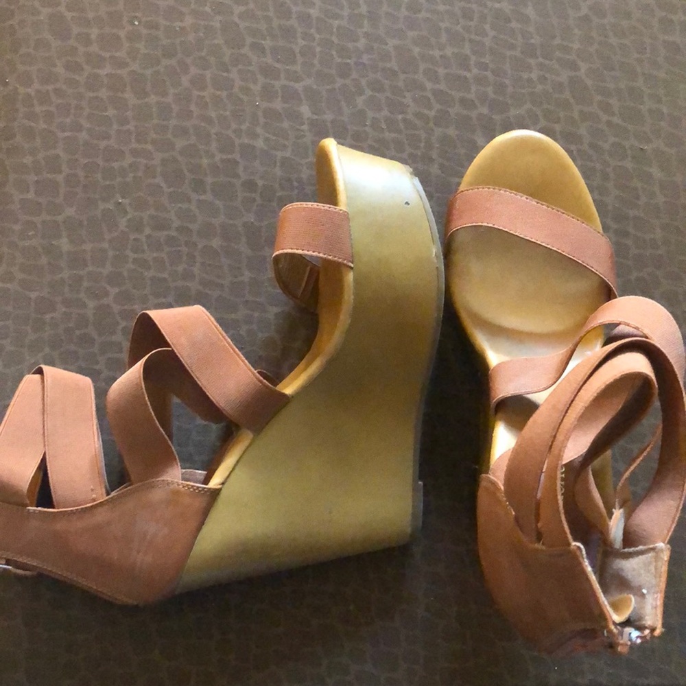 Brown/Tan Wedges - Brand New